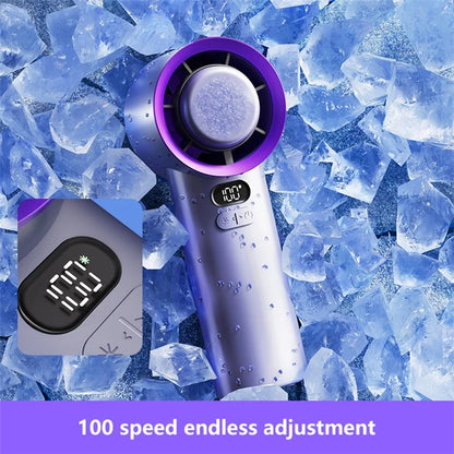 M57 100 Gears Stepless Adjustable Cold Compress Digital Display Handheld Fan