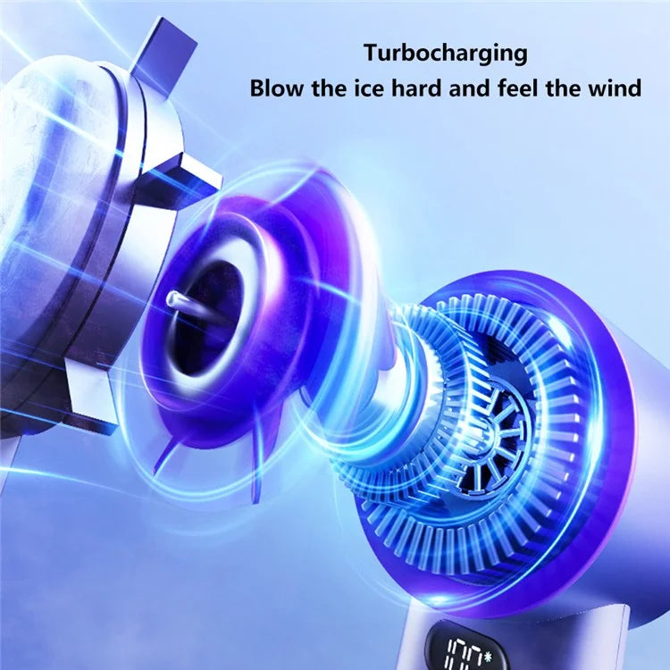 M57 100 Gears Stepless Adjustable Cold Compress Digital Display Handheld Fan