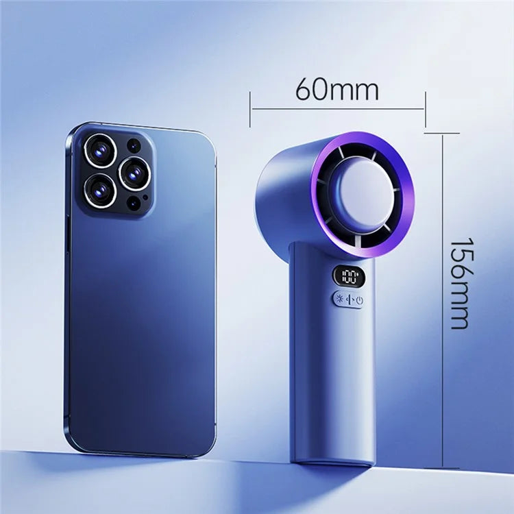 M57 100 Gears Stepless Adjustable Cold Compress Digital Display Handheld Fan