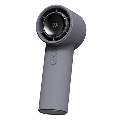 Y26 Rechargeable Summer Cooling Fan 100 Wind Speeds Digital Display Turbine Handheld Fan