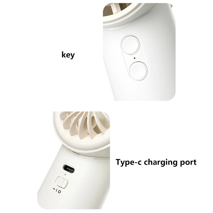 Y26 Rechargeable Summer Cooling Fan 100 Wind Speeds Digital Display Turbine Handheld Fan