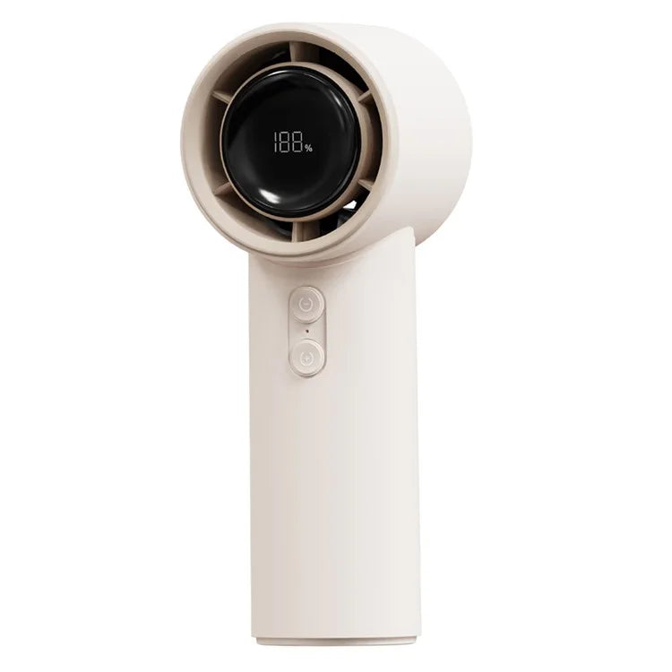 Y26 Rechargeable Summer Cooling Fan 100 Wind Speeds Digital Display Turbine Handheld Fan