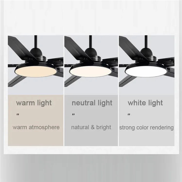 42-inch Integrated Chandelier Iron Blade Ceiling Fan Lamp with Remote Control and Wall Control