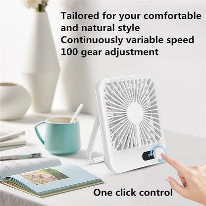 SK-101 USB Powered Silent Fan 100 Wind Speeds Mini Summer Desktop Fan Cooler (CE, FCC Certified)