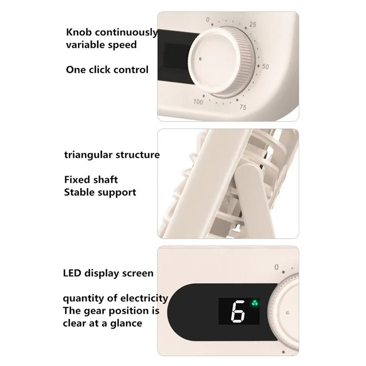 SK-101 USB Powered Silent Fan 100 Wind Speeds Mini Summer Desktop Fan Cooler (CE, FCC Certified)