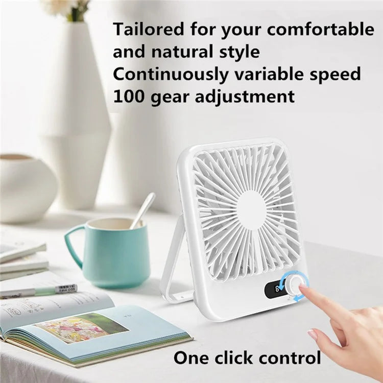 SK-101 USB Powered Silent Fan 100 Wind Speeds Mini Summer Desktop Fan Cooler (CE, FCC Certified)