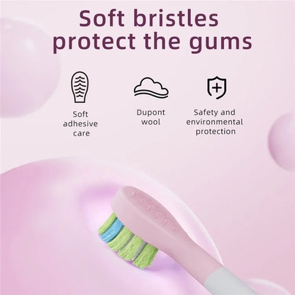 K5 Children Sonic Electric Toothbrush with 4 Replacement Brush Heads and 3 Modes