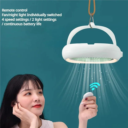 JP-ytds Foldable Table Desk USB Fan Air Circulator Hanging Fan with Light (CE)