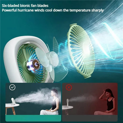 JP-ytds Foldable Table Desk USB Fan Air Circulator Hanging Fan with Light (CE)