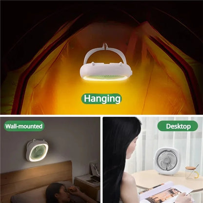 JP-ytds Foldable Table Desk USB Fan Air Circulator Hanging Fan with Light (CE)