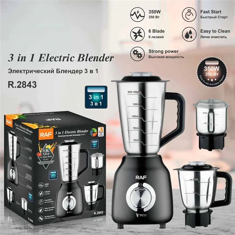 RAF R.2843 Home Kitchen Juicer Machine Orange Juice Food Processor Blender (BPA-Free, No FDA), EU Adapter