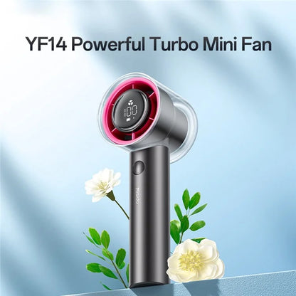 YESIDO YF14 5 Speeds Adjustable 14000 RPM Turbo Fan Mini Hair Dryer with LED Display