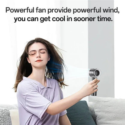 YESIDO YF14 5 Speeds Adjustable 14000 RPM Turbo Fan Mini Hair Dryer with LED Display