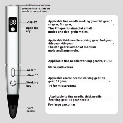 Home Electric Nevus Removal Pen Beauty Machine with 15 Intensity Modes