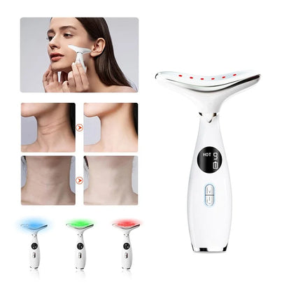 Neck Lifting Wrinkle Reducing Beauty Instrument Handheld Microcurrent Neck Massager