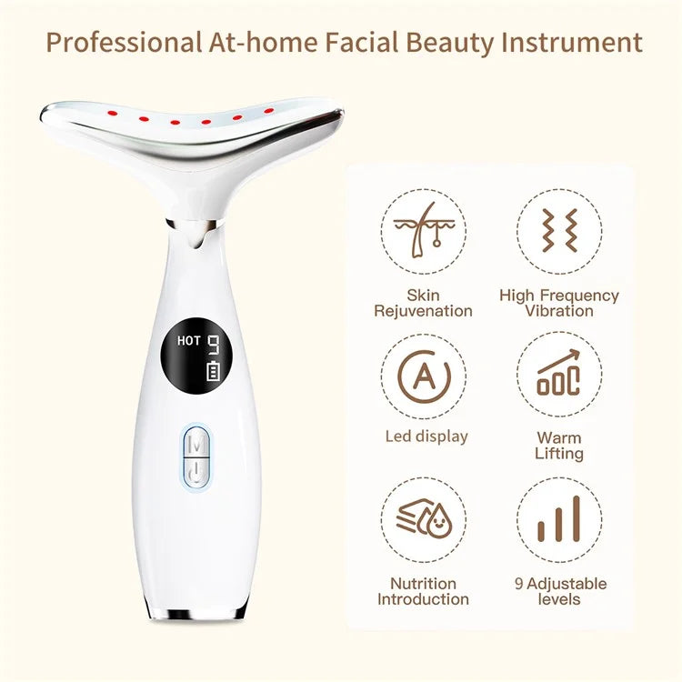 Neck Lifting Wrinkle Reducing Beauty Instrument Handheld Microcurrent Neck Massager
