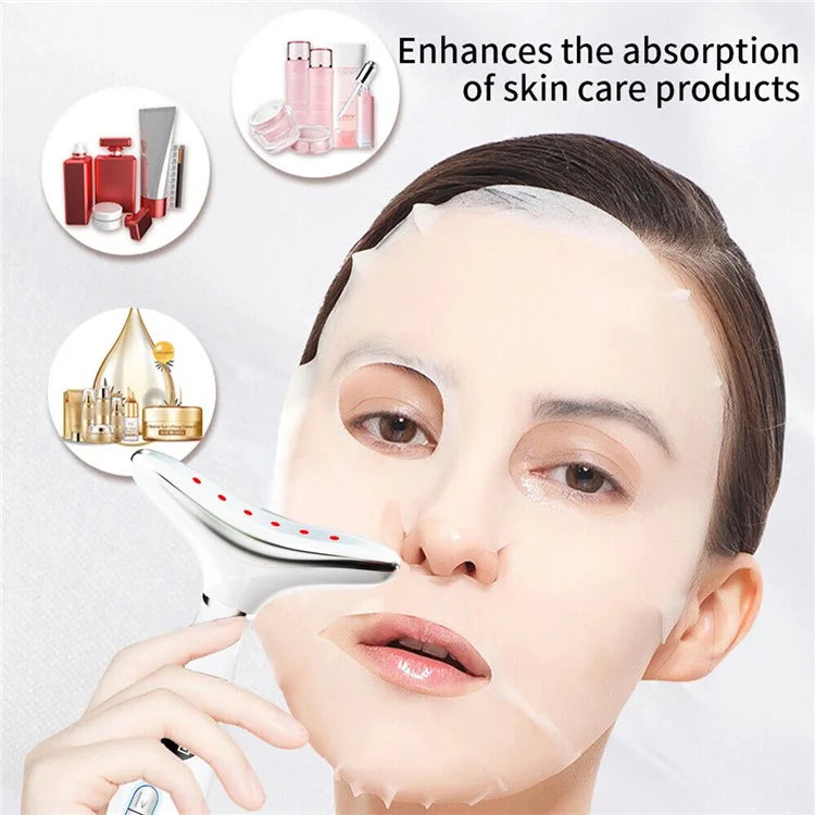 Neck Lifting Wrinkle Reducing Beauty Instrument Handheld Microcurrent Neck Massager