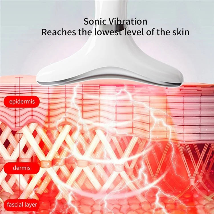 Neck Lifting Wrinkle Reducing Beauty Instrument Handheld Microcurrent Neck Massager