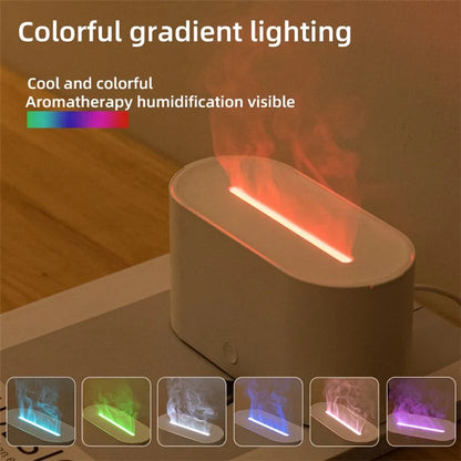 HY02 Flame Aroma Diffuser Mini Humidifier with Colorful Breathing Light
