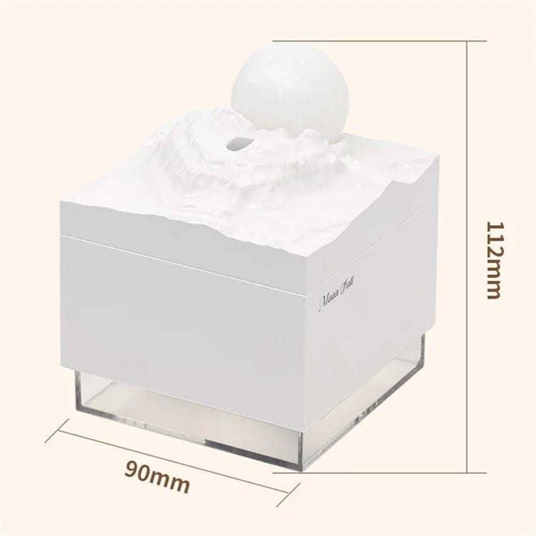 K-31 Moon Fallen Night Light USB Mist Diffuser Home Office Desktop Air Humidifier (CE RoHS FCC Certificated)