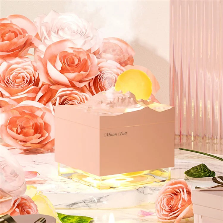 K-31 Moon Fallen Night Light USB Mist Diffuser Home Office Desktop Air Humidifier (CE RoHS FCC Certificated)