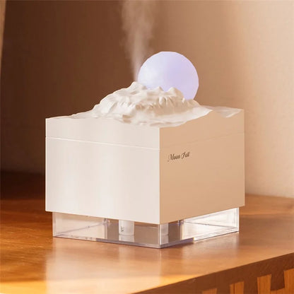 K-31 Moon Fallen Night Light USB Mist Diffuser Home Office Desktop Air Humidifier (CE RoHS FCC Certificated)