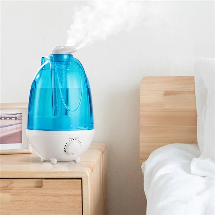 4L Dual Nozzle Home Air Humidifier with LED Light Aromatherapy Diffuser Mist Maker for Bedroom Office