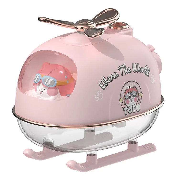 ICARER FAMILY USB Plug-in Humidifier Cute Airplane Design Skin Moisturizing Desktop Mist Diffuser