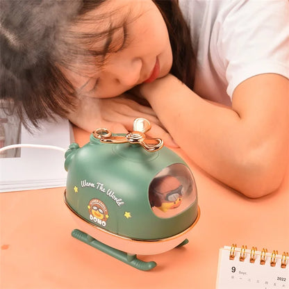 ICARER FAMILY USB Plug-in Humidifier Cute Airplane Design Skin Moisturizing Desktop Mist Diffuser
