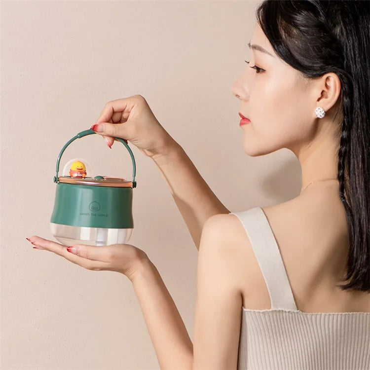 ICARER FAMILY Dual Spray Outlet Portable Humidifier Built-in 1200mAh Battery Desktop Mist Diffuser