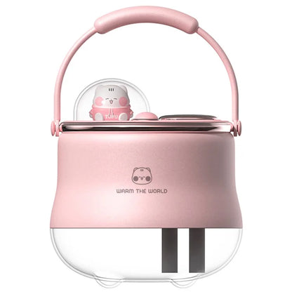 ICARER FAMILY Dual Spray Outlet Portable Humidifier Built-in 1200mAh Battery Desktop Mist Diffuser