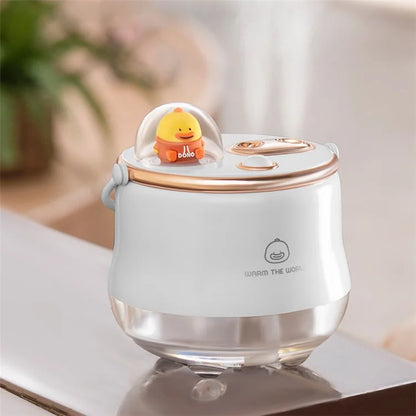 ICARER FAMILY Dual Spray Outlet Portable Humidifier Built-in 1200mAh Battery Desktop Mist Diffuser