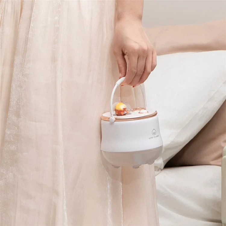 ICARER FAMILY Dual Spray Outlet Portable Humidifier Built-in 1200mAh Battery Desktop Mist Diffuser