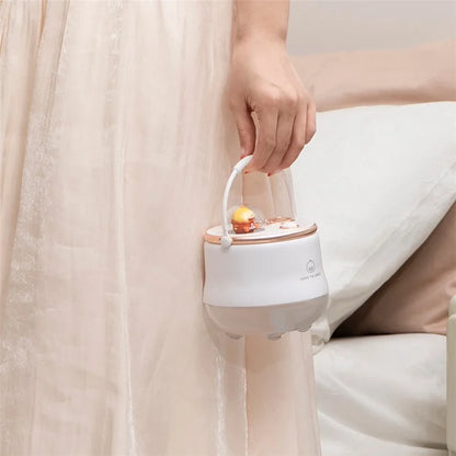 ICARER FAMILY Dual Spray Outlet Portable Humidifier Built-in 1200mAh Battery Desktop Mist Diffuser