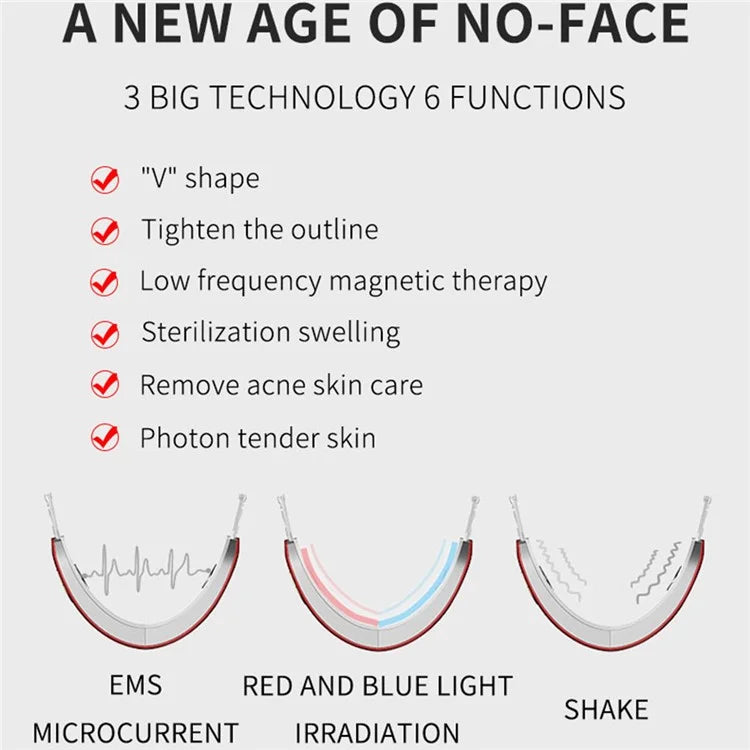 S121 Microcurrent EMS Face Slimming Instrument Facial Lifting Massage V-face Beauty Device