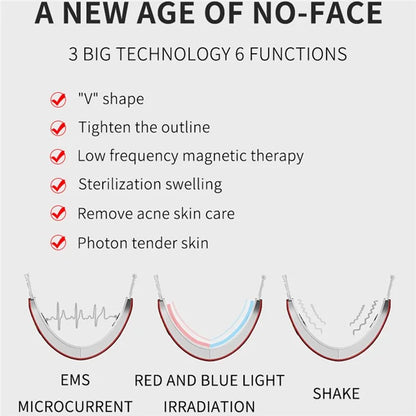 S121 Microcurrent EMS Face Slimming Instrument Facial Lifting Massage V-face Beauty Device