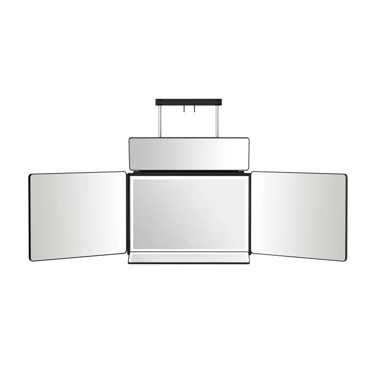 92LED Portable Folding Five-sided LED Makeup Mirror Dimmable LED Light Hairdressing Mirror