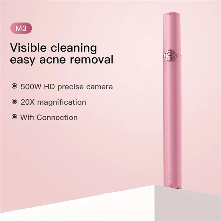 M3 20X WiFi Blackhead Remover Pore Cleaner 500W HD Visual Acne Cleaner Phone App Monitoring