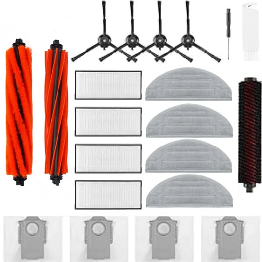 20Pcs / Set For Roborock S8 Pro Ultra Main Brush HEPA Filter US Version Mop Cloth Dust Bag Vacuum Cleaner Kit