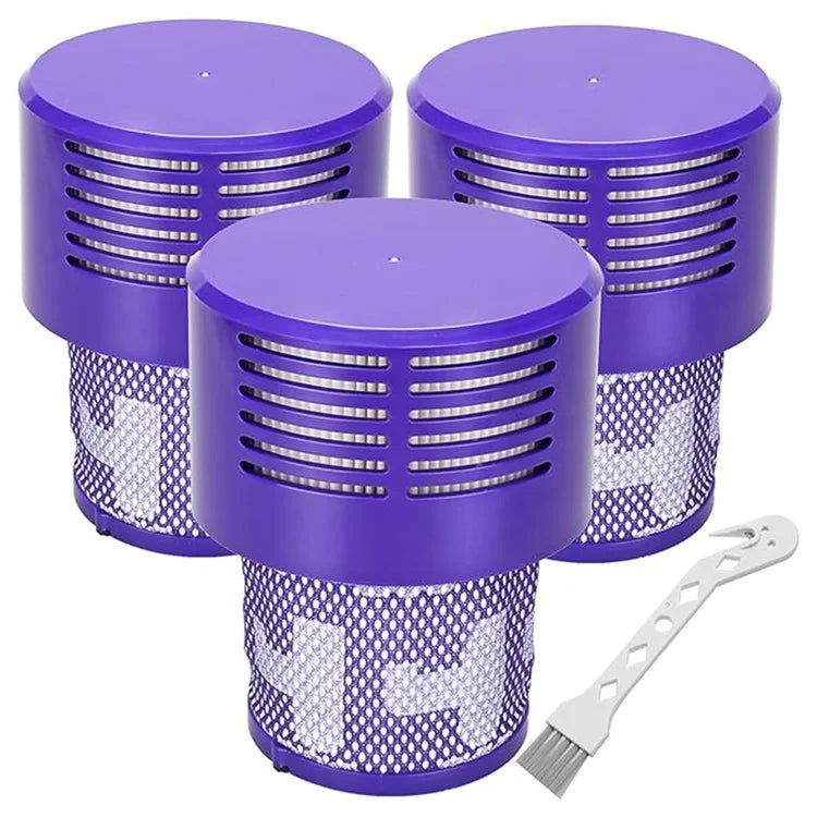 For Dyson V10 3Pcs Filter Vacuum Cleaner Replacement Post Filters with Brush