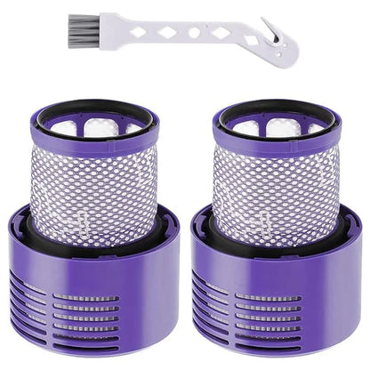 For Dyson V10 2Pcs Vacuum Cleaner Replacement Post Filters with Brush