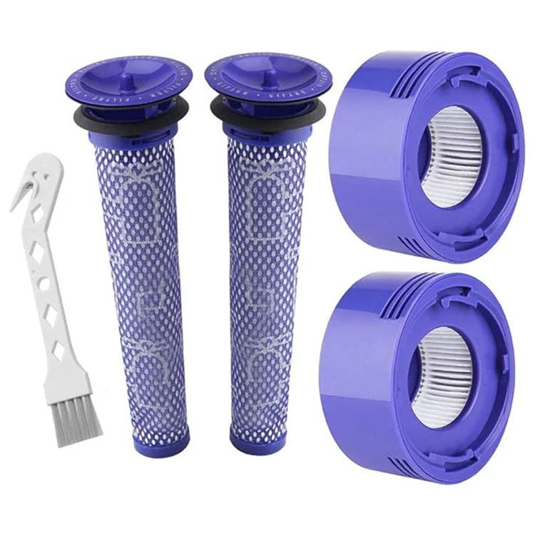 For Dyson V8 / V7 Vacuum Cleaner 2 Pre Filters + 2 Post Filters + 1 Brush Accessories Set