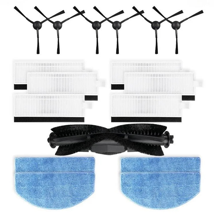 For Tikom G8000Pro / G8000 / Honiture G20 Pro / G20 Sweeping Robot Main Brush Side Brush Filter Rag 17Pcs / Set Accessories