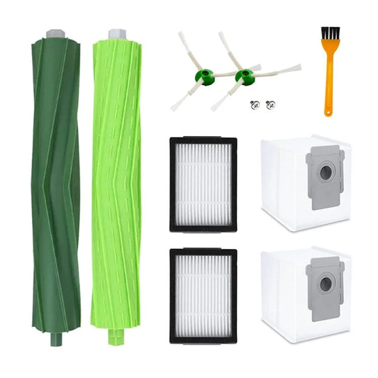 JUNSUNMAY 9Pcs For iRobot Roomba i3 / i4 / i6 / i7 / i8 / E5 / E6 Main Brush Side Brush Filter Vacuum Bag Set