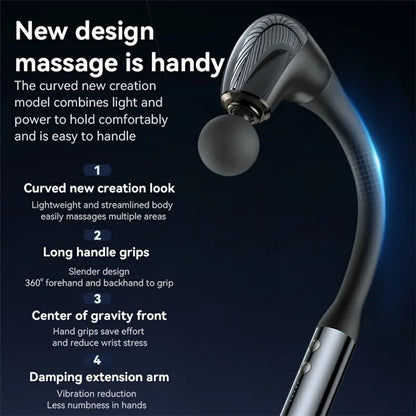 YESIDO MG07 5-Gear Muscle Relaxation Electric Massager Hand-Held Massage Hammer with 4 Massage Heads