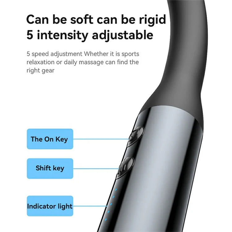 YESIDO MG07 5-Gear Muscle Relaxation Electric Massager Hand-Held Massage Hammer with 4 Massage Heads
