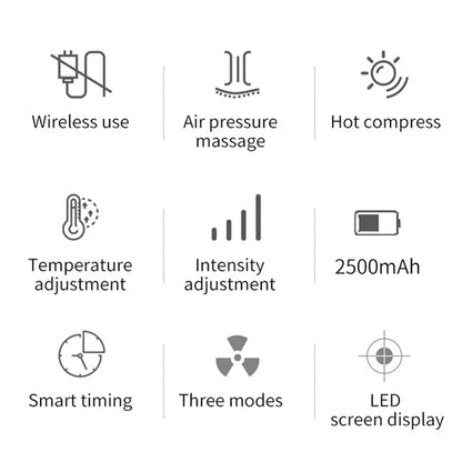 AR331 Cordless Heating Pad USB Abdominal Massager 2500mAh Heating Massage Belt