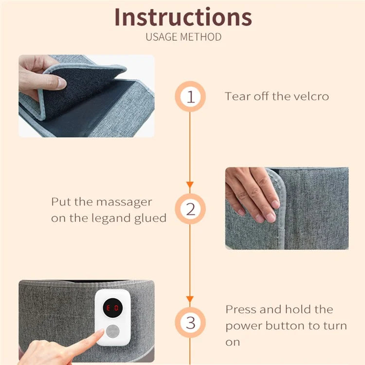 AR331 Cordless Heating Pad USB Abdominal Massager 2500mAh Heating Massage Belt