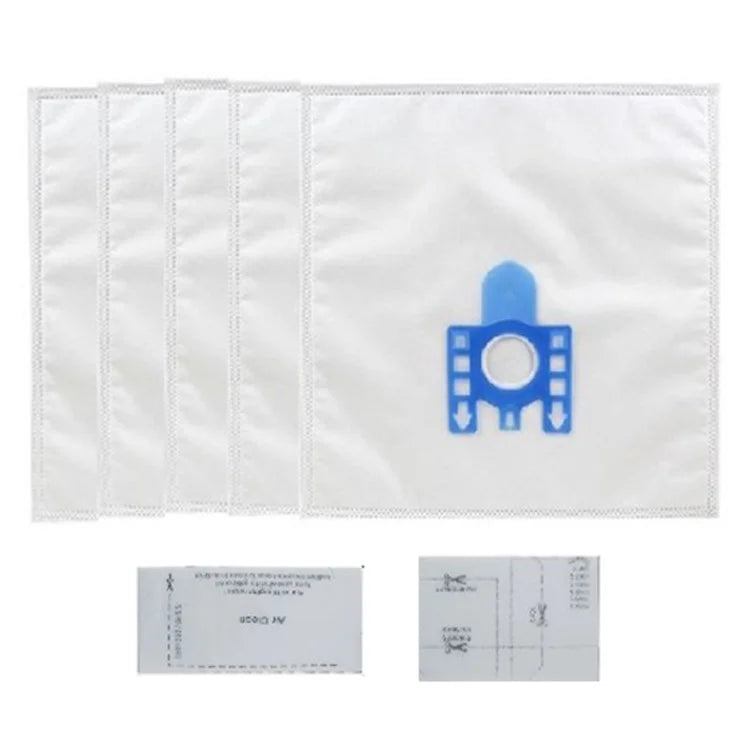 For Miele GN Series S8310 / S8390 / S2121 Vacuum Cleaner 1 Pair Filter Cotton with 5 Dust Bags
