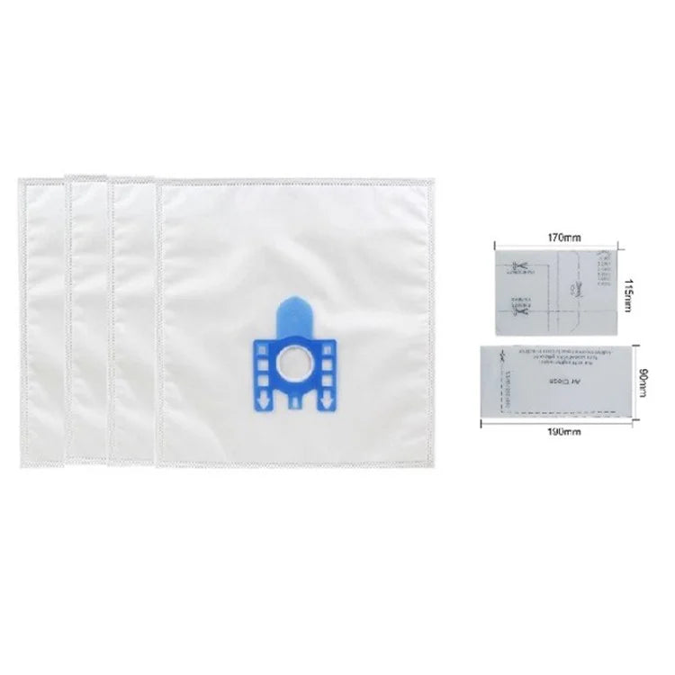 For Miele GN Series S8310 / S8390 / S2121 Vacuum Cleaner 1 Pair Filter Cotton with 5 Dust Bags